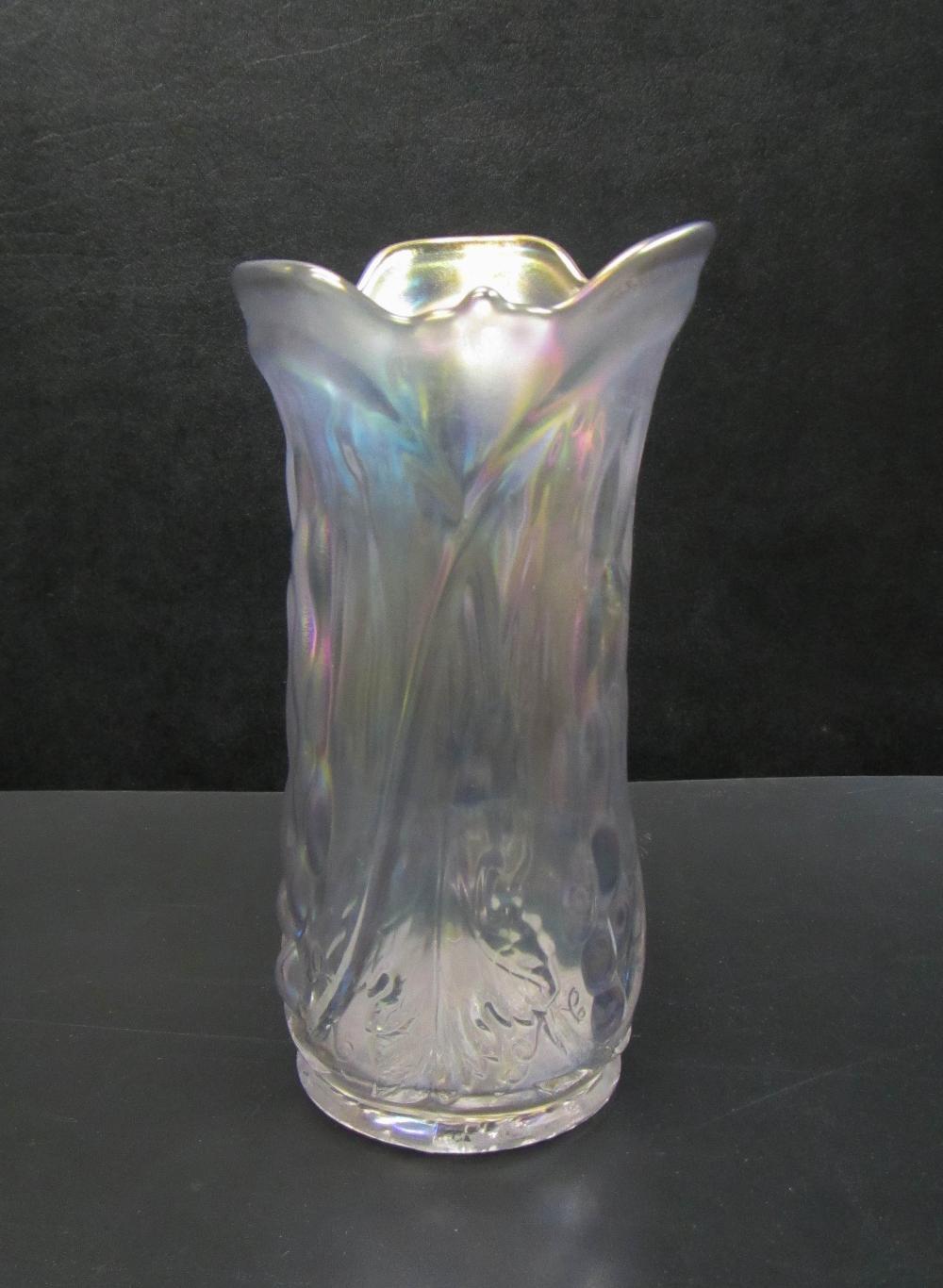 SEVEN CARNIVAL GLASS ITEMS, 1 "PALM