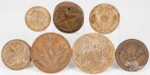 SEVEN CARVED BUTTERPRINTS, 19T