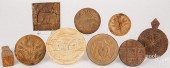 SEVEN CARVED WOOD BUTTERPRINTS