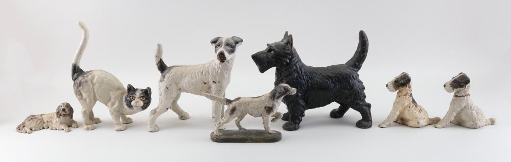 SEVEN CAST IRON ANIMALS EARLY