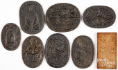 SEVEN CAST IRON COOKIE MOLDS &