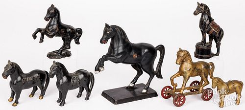 SEVEN CAST IRON HORSE STILL