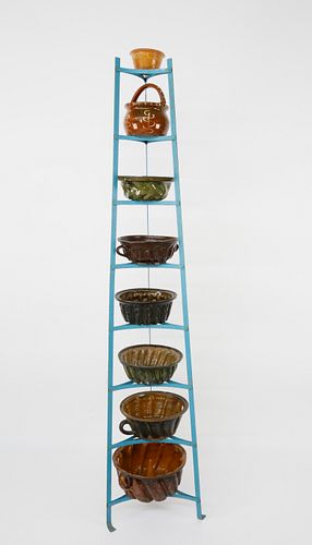 SEVEN CERAMIC FOOD MOLDS, 19TH