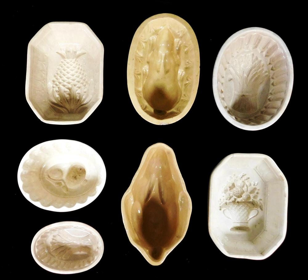 SEVEN CERAMIC FOOD OR JELLY