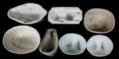 SEVEN CERAMIC MOLDS OF BIRDS A