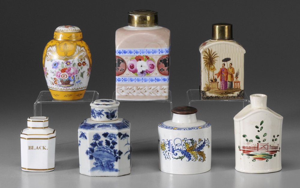 Seven Ceramic Tea Canisters British