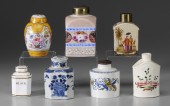 Seven Ceramic Tea Canisters Br