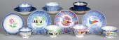 SEVEN CHILD'S SPATTERWARE CUPS