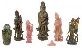 SEVEN CHINESE CARVED HARDSTONE