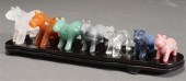 SEVEN CHINESE CARVED HARDSTONE