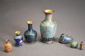 SEVEN CHINESE CLOISONNE ARTICL