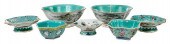 SEVEN CHINESE ENAMELED PORCELA