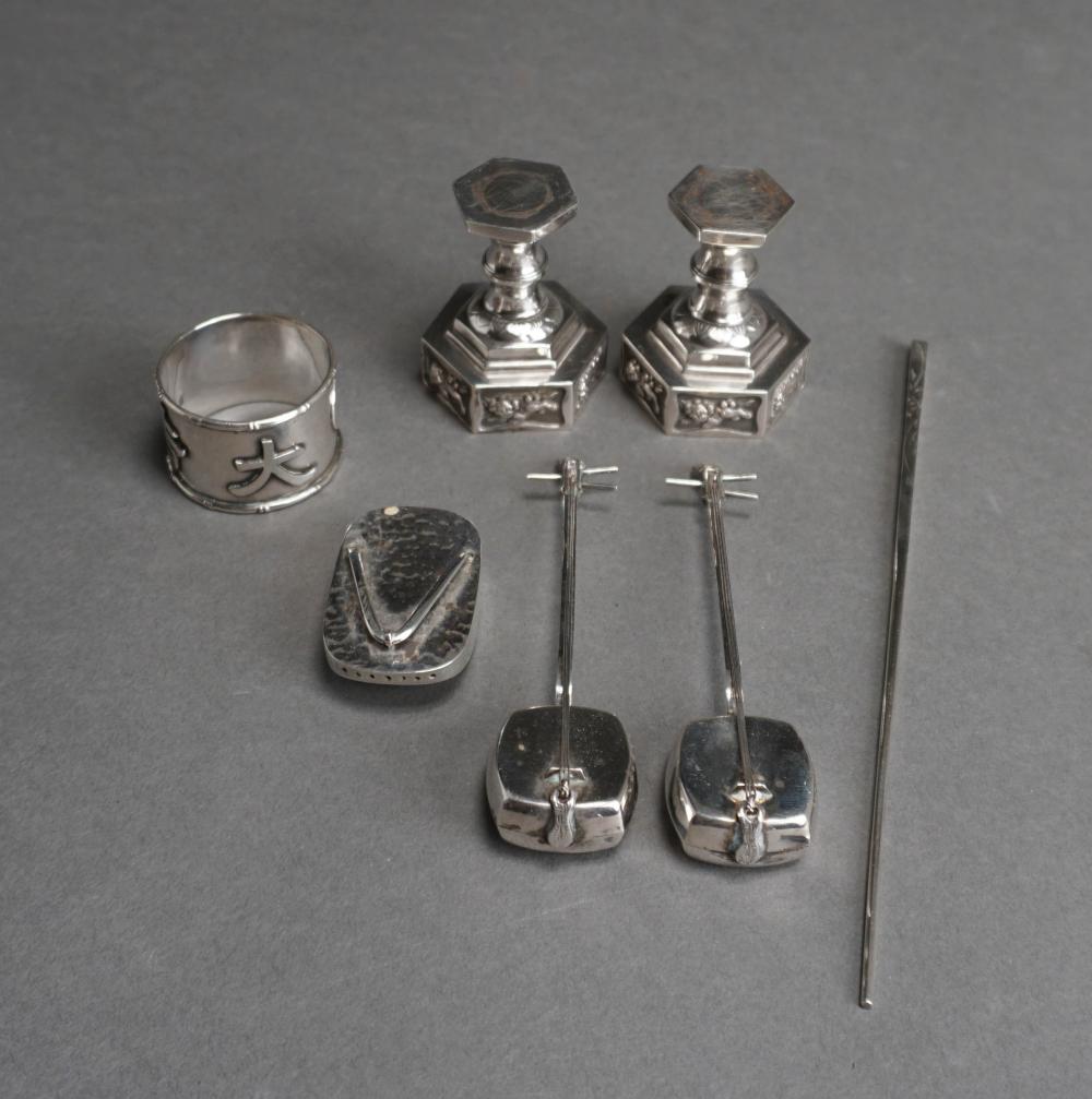 SEVEN CHINESE EXPORT SILVER TABLE