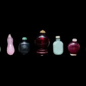 Seven Chinese Glass Snuff Bott