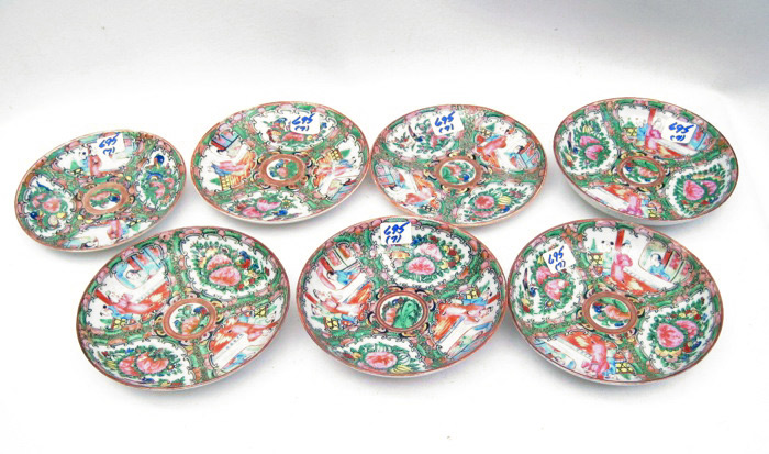 SEVEN CHINESE ROSE MEDALLION