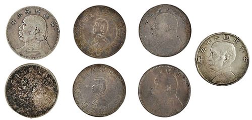 SEVEN CHINESE SILVER