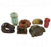 SEVEN CHINESE STONE CARVINGSSe