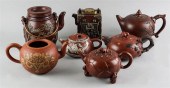 SEVEN CHINESE YIXING WARE MULT