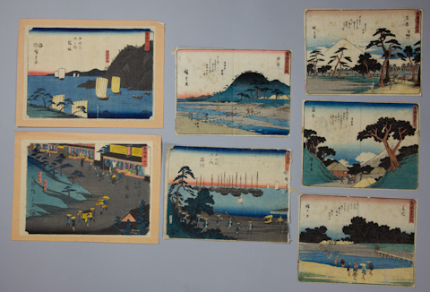 SEVEN CHUBAN PRINTS after HIROSHIGE