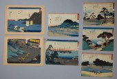 SEVEN CHUBAN PRINTS after HIRO
