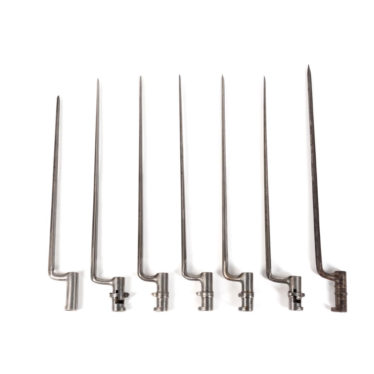 SEVEN CIVIL WAR ERA SOCKET BAYONETS