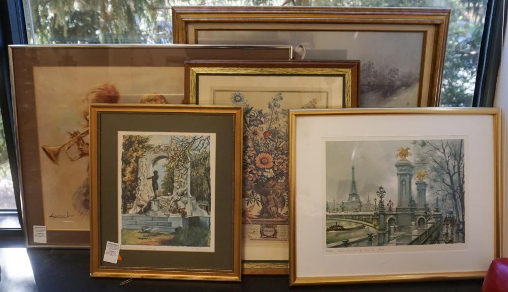 SEVEN COLOR PRINTS FRAMED: LARGER