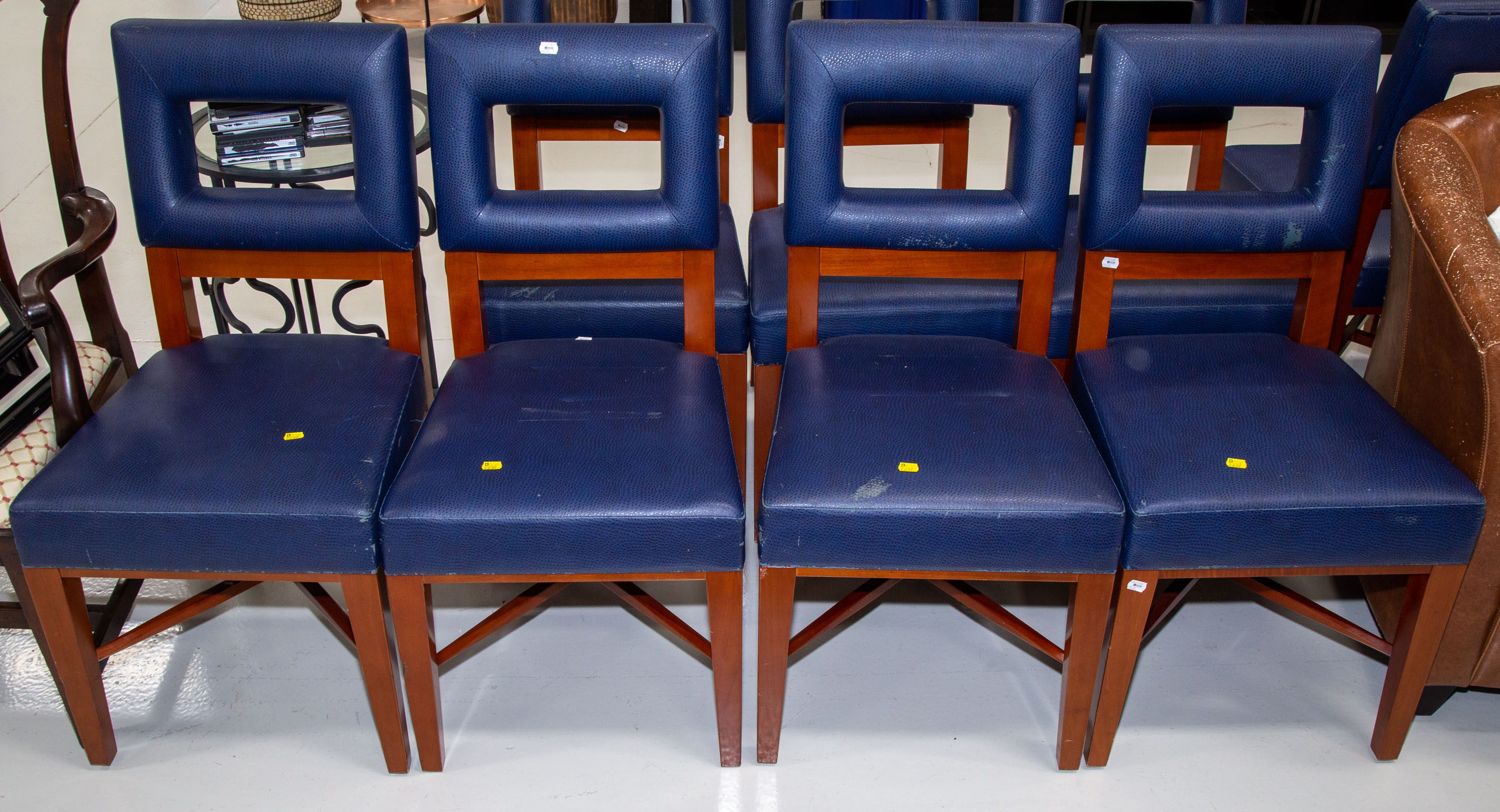 SEVEN CONTEMPORARY SIDE CHAIRS With