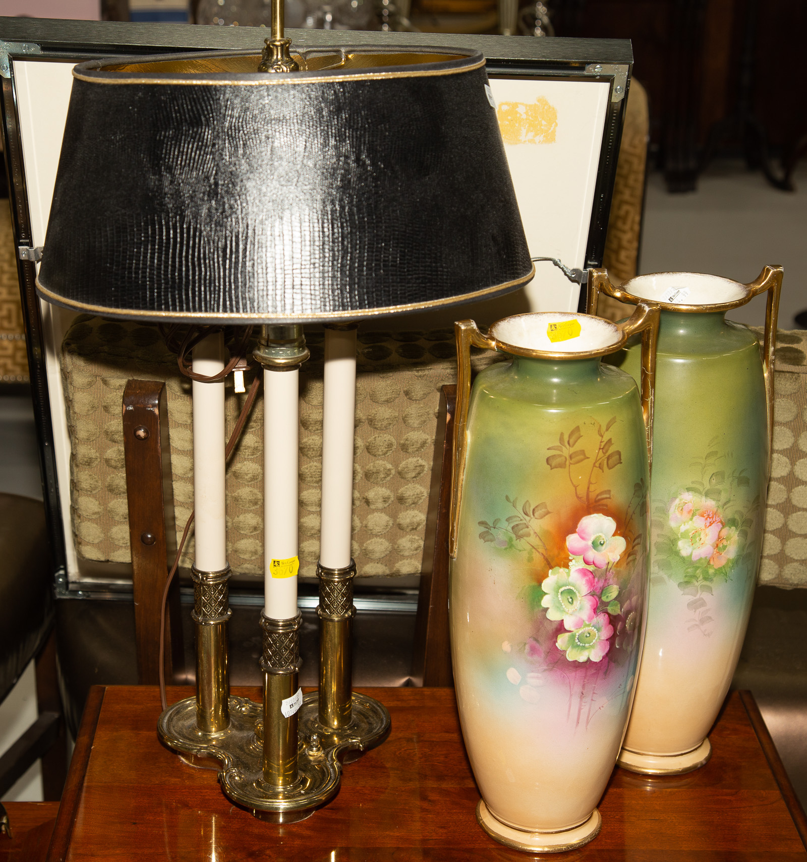 SEVEN CONTEMPORARY TABLE LAMPS; A