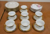 SEVEN CONTINENTAL GILT DECORAT