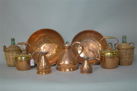 SEVEN COPPER PIECES Including three