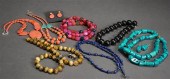 SEVEN COSTUME NECKLACES BY STU