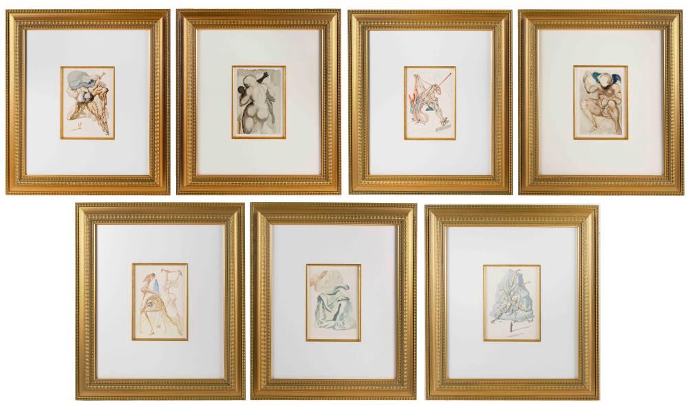 SEVEN DALI ILLUSTRATIONS OF DANTE'S