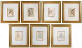SEVEN DALI ILLUSTRATIONS OF DA