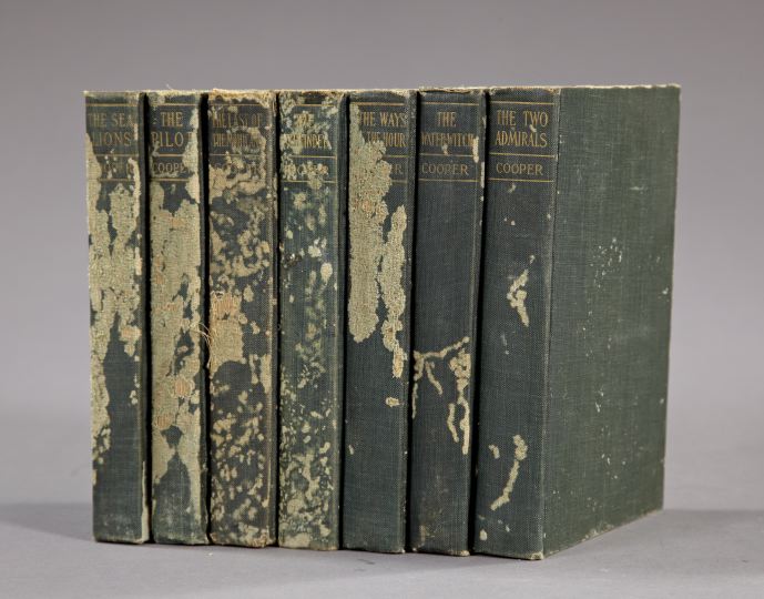 Seven Dark Green Cloth-Bound