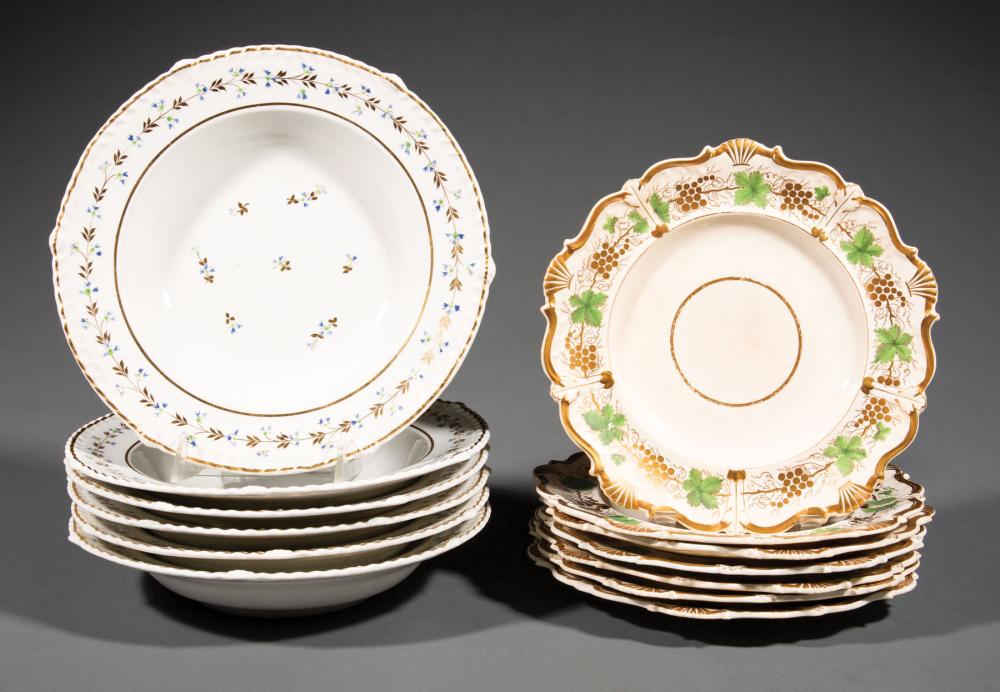 SEVEN DAVENPORT CREAMWARE DESSERT