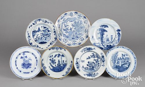 SEVEN DELFT BLUE AND WHITE