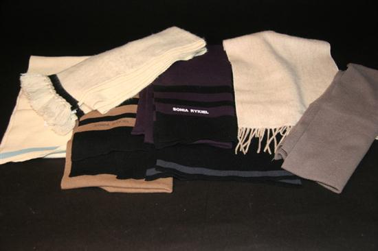 SEVEN DESIGNER SCARVES. Including