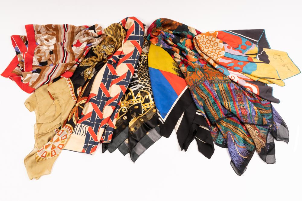SEVEN DESIGNER SCARVEScomprising