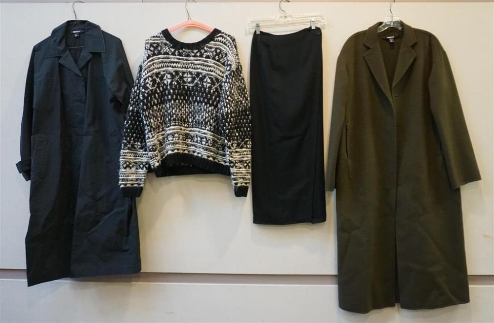 SEVEN DKNY GARMENTS, SIZES: P, S,