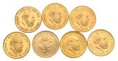 SEVEN DUTCH 10 GUILDER UNCIRCU