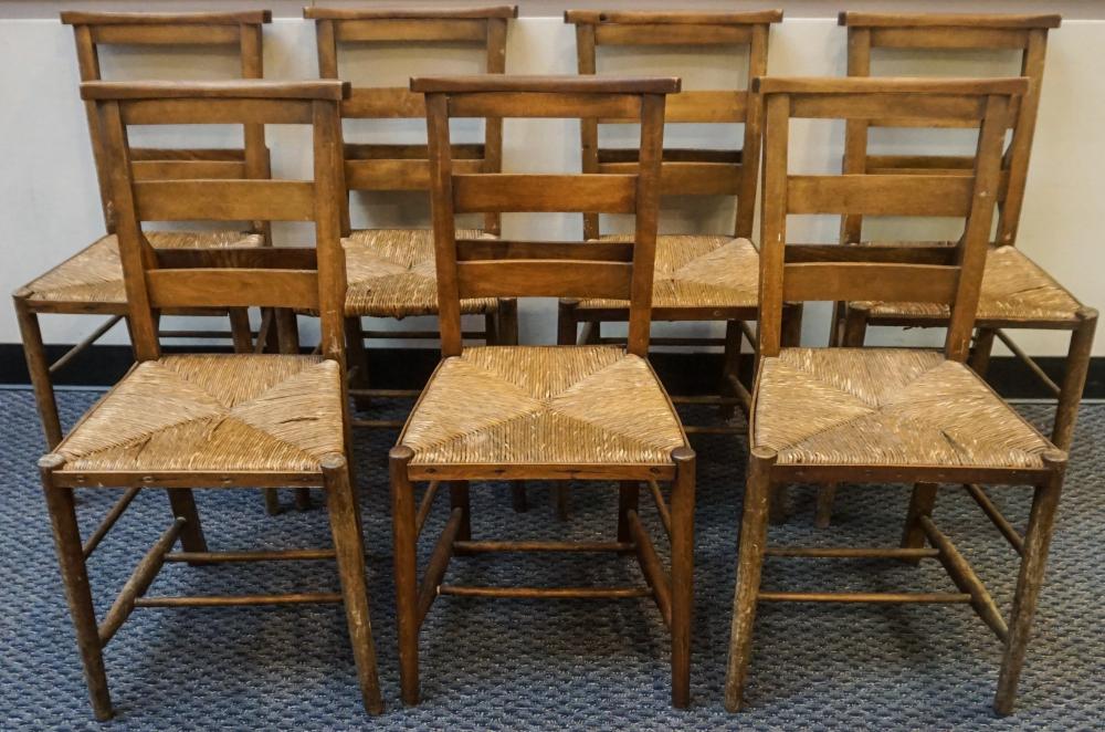 SEVEN EARLY AMERICAN RUSH SEAT
