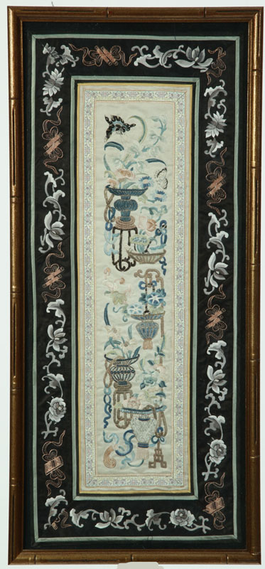 SEVEN EMBROIDERY PANELS.  China 
