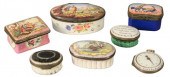 SEVEN ENAMELED BATTERSEA BOXES