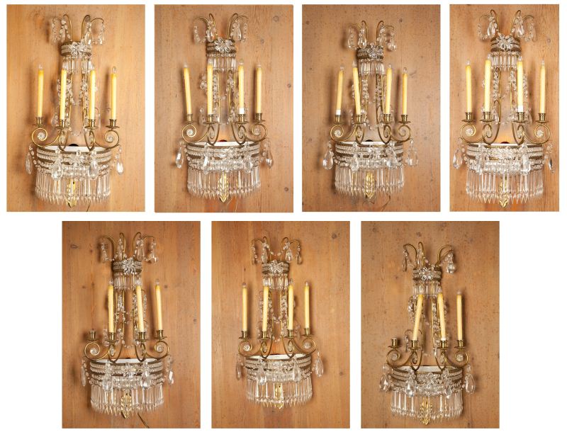 Seven English Regency Style Wall