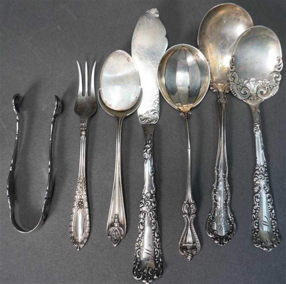 SEVEN ENGLISH SILVER AND STERLING