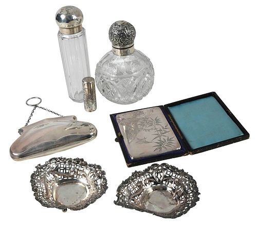 SEVEN ENGLISH SILVER ITEMSlate