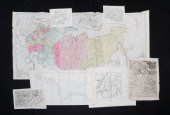 SEVEN ENGRAVED MAPS. European,