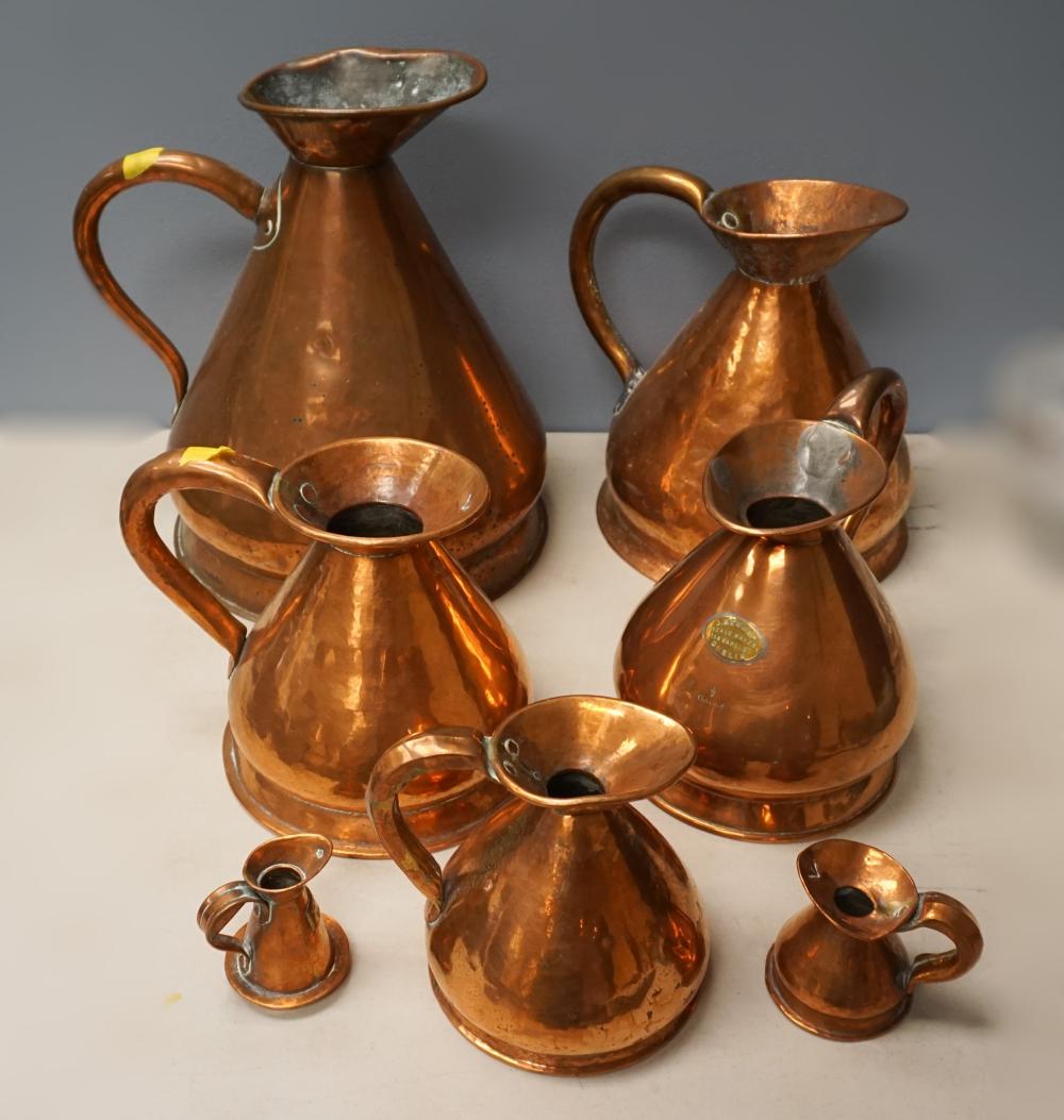 SEVEN EUROPEAN COPPER GRADUATED