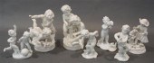 SEVEN EUROPEAN WHITE GLAZED PO
