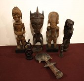 SEVEN FIGURAL AFRICAN TRIBAL W